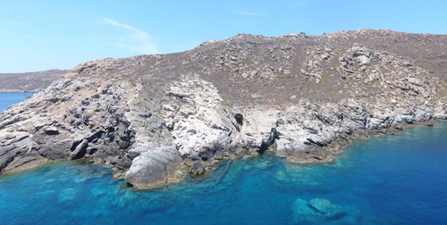 Délos, la carrière de marbre au sud-est du Cynthe - © L. Fadin, EFA)